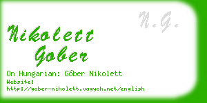 nikolett gober business card
