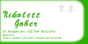 nikolett gober business card